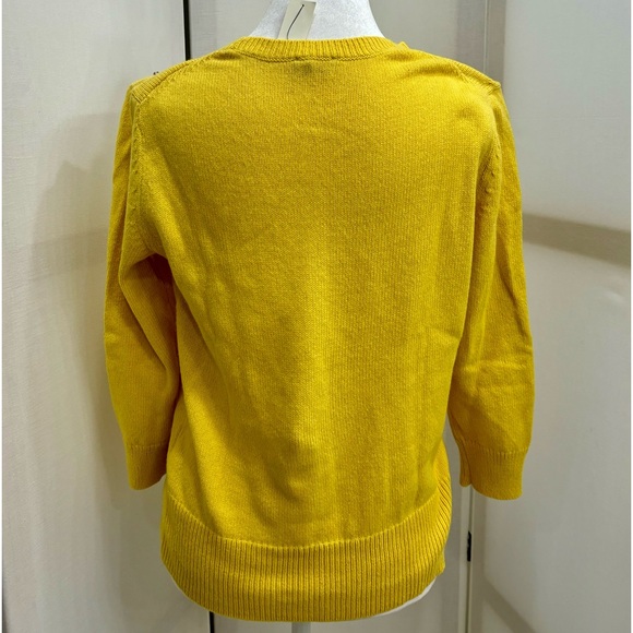 Talbots Yellow with Rhinestones Sweater. Size PM. NWT - Picture 2 of 9